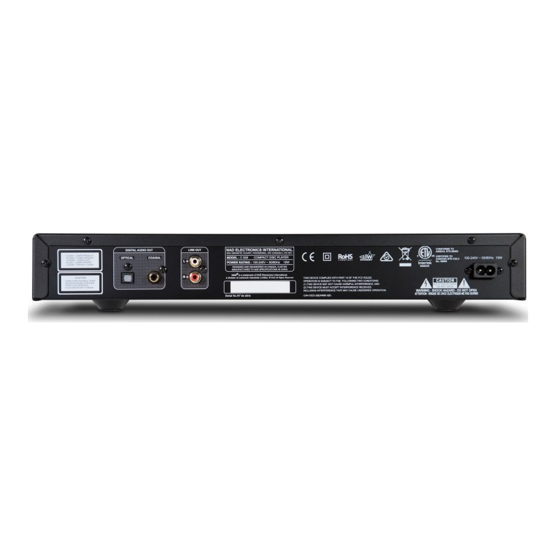 NAD C538, panel trasero y conexiones
