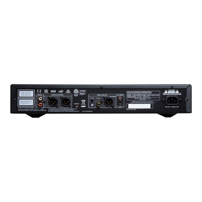 NAD C589, panel trasero y conexiones