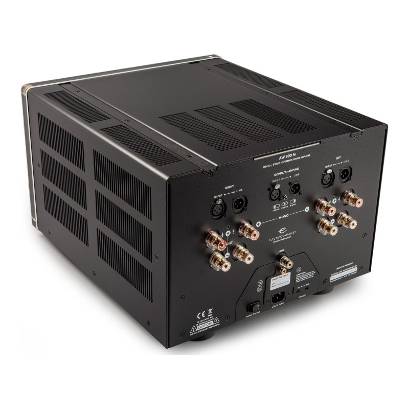 Electrocompaniet AW800M, panel trasero y conexiones